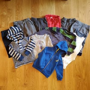 Bundle of Toddler Boy Clothes, Baby Gap, Carters, Nautica, Old Navy.
